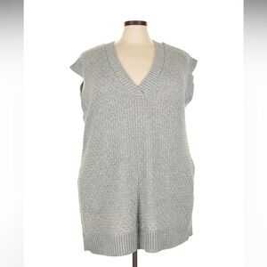 Eloquii tunic length sweater vest, split hem - 14/16